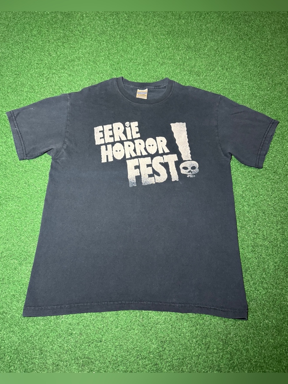 Erie Horror Fest Vintage T Shirt Black Skull Halloween Fall Spooky Shirt